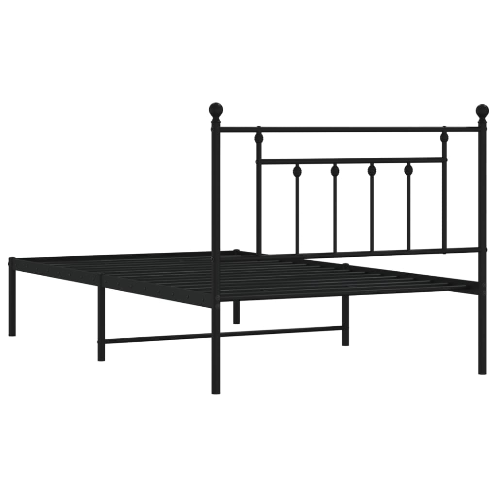 sengeramme med sengegavl 107x203 cm metal sort