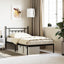 sengeramme med sengegavl 107x203 cm metal sort