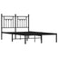 sengeramme med sengegavl 120x200 cm metal sort