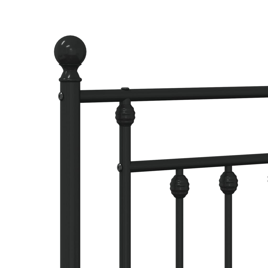 sengeramme med sengegavl 120x200 cm metal sort