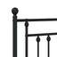 sengeramme med sengegavl 140x190 cm metal sort