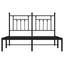 sengeramme med sengegavl 150x200 cm metal sort