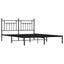 sengeramme med sengegavl 160x200 cm metal sort