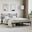 sengeramme med sengegavl 180x200 cm metal sort