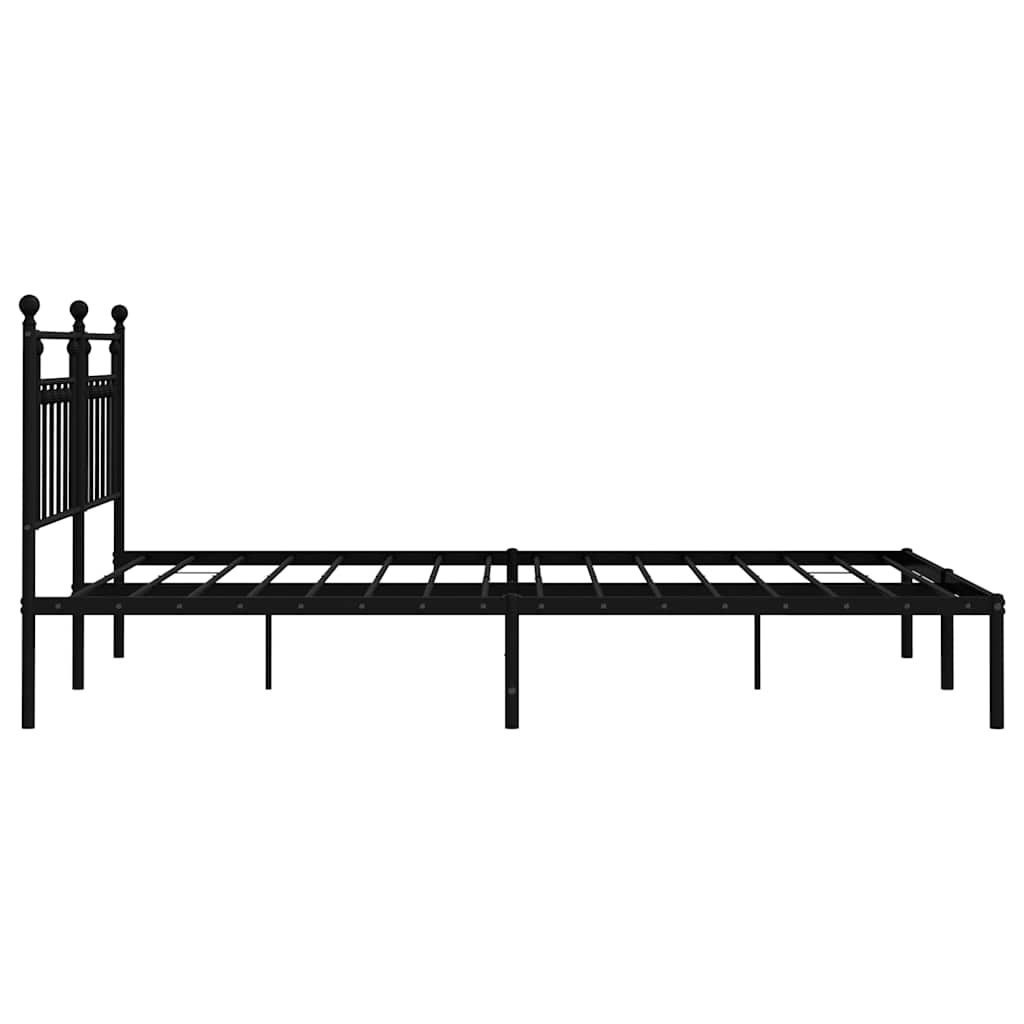 sengeramme med sengegavl 183x213 cm metal sort