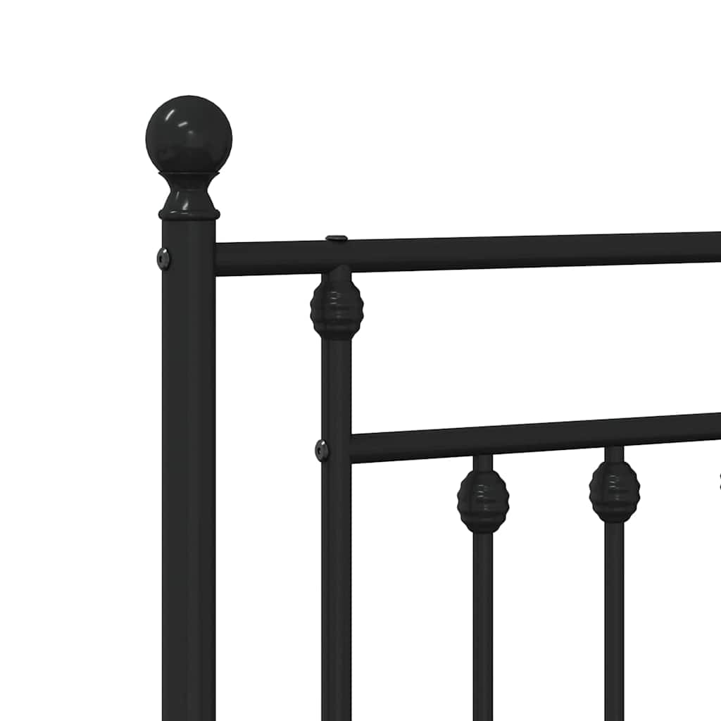 sengeramme med sengegavl 183x213 cm metal sort