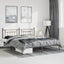 sengeramme med sengegavl 183x213 cm metal sort