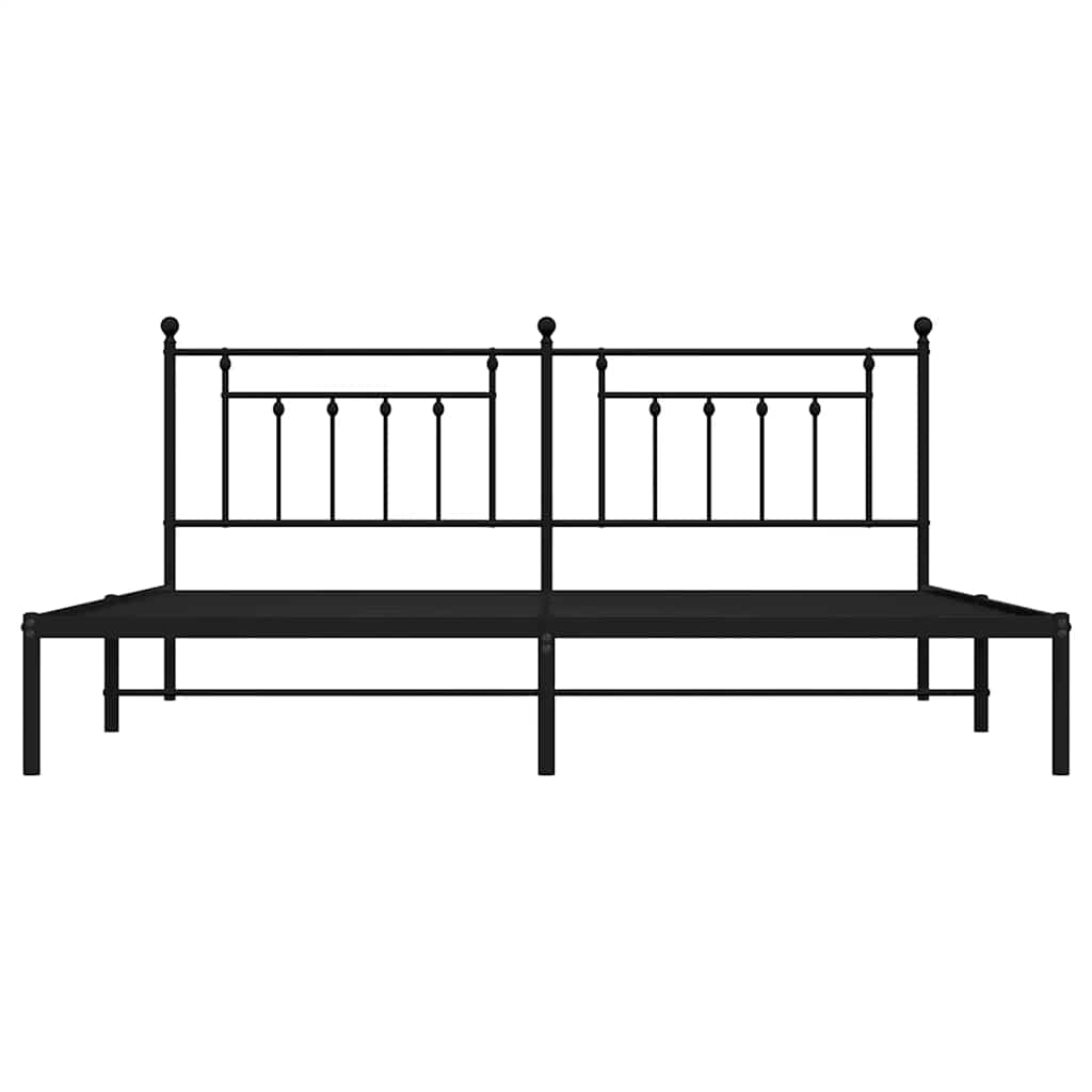 sengeramme med sengegavl 193x203 cm metal sort
