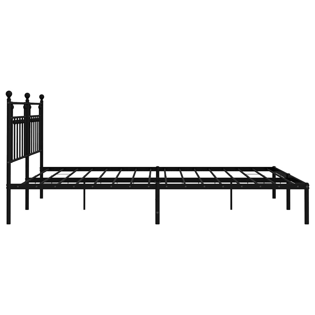 sengeramme med sengegavl 193x203 cm metal sort