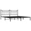 sengeramme med sengegavl 200x200 cm metal sort