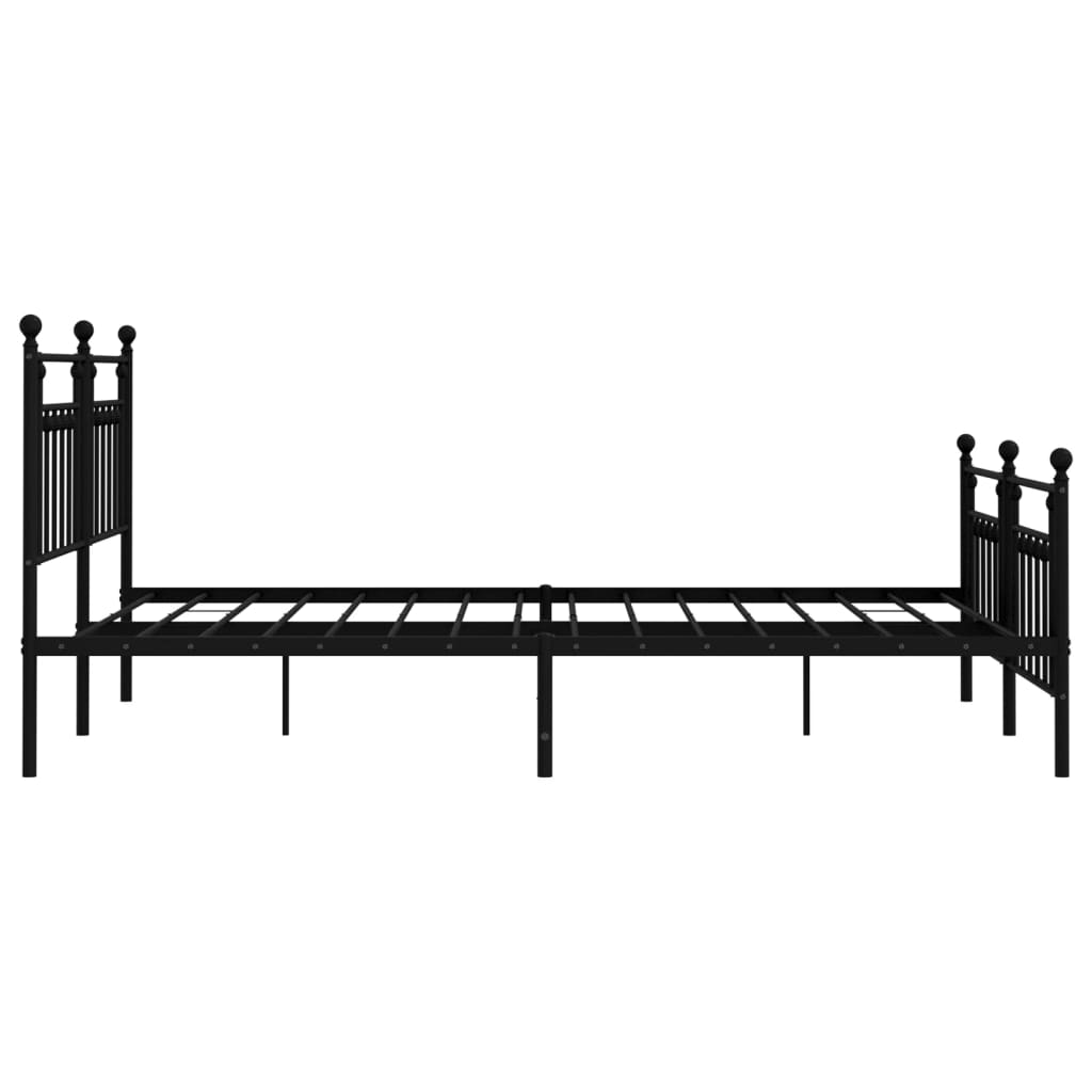 sengeramme uden madras med fodgærde 180x200 cm sort