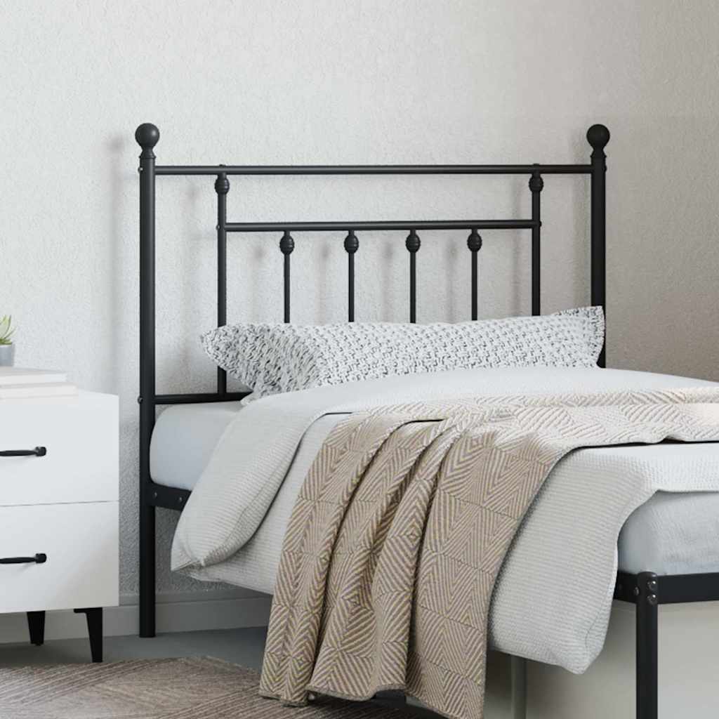 udskiftningsgavl 90 cm metal sort