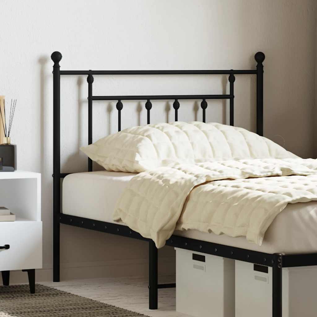 udskiftningsgavl 90 cm metal sort