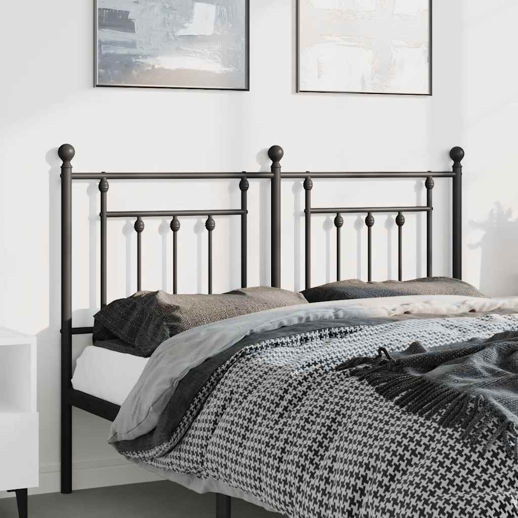 udskiftningsgavl 135 cm metal sort