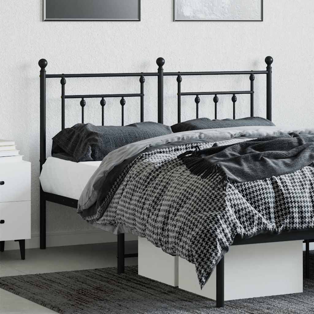 udskiftningsgavl 140 cm metal sort