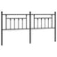 udskiftningsgavl 200 cm metal sort