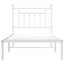 sengeramme med sengegavl 80x200 cm metal hvid