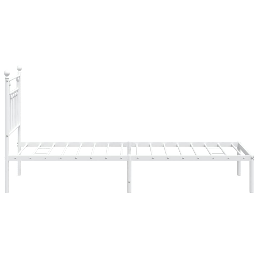 sengeramme med sengegavl 80x200 cm metal hvid