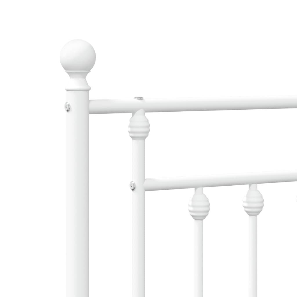 sengeramme med sengegavl 80x200 cm metal hvid