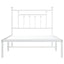 sengeramme med sengegavl 100x190 cm metal hvid