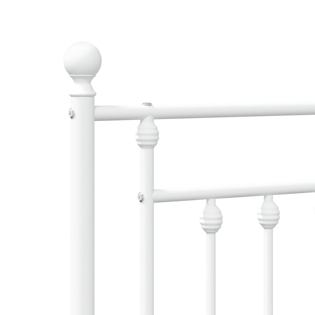 sengeramme med sengegavl 100x200 cm metal hvid