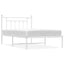 sengeramme med sengegavl 107x203 cm metal hvid