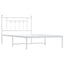 sengeramme med sengegavl 107x203 cm metal hvid
