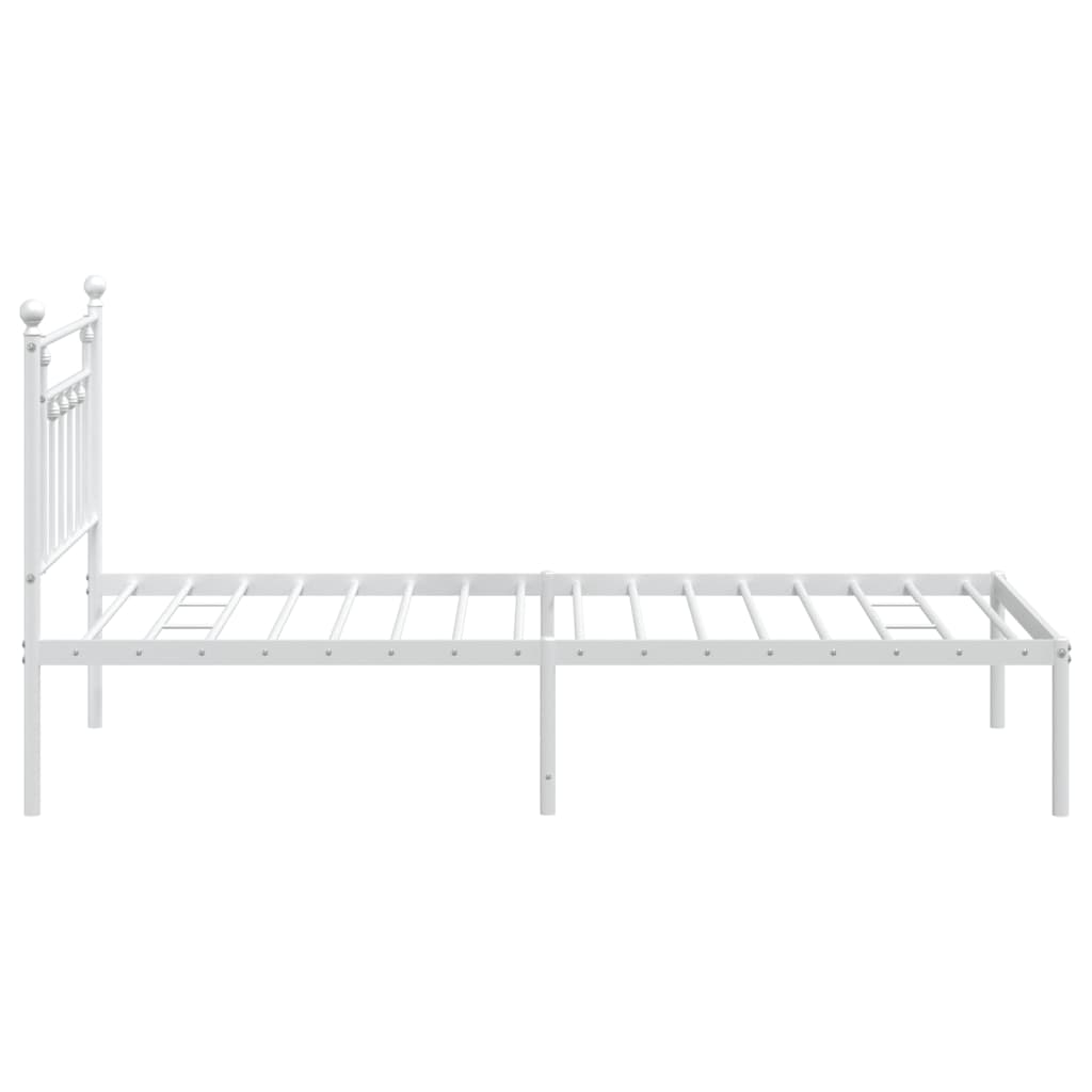 sengeramme med sengegavl 107x203 cm metal hvid