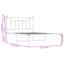 sengeramme med sengegavl 107x203 cm metal hvid