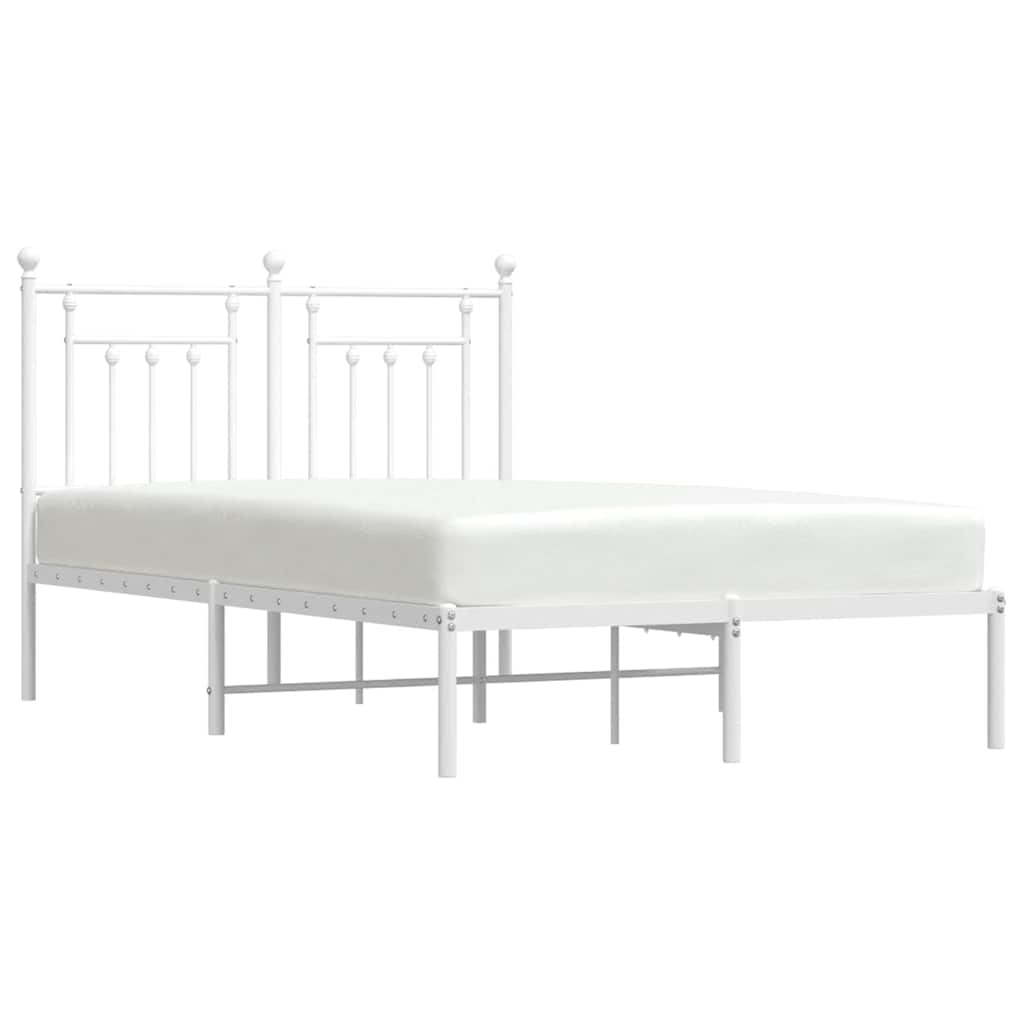 sengeramme med sengegavl 120x190 cm metal hvid