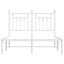 sengeramme med sengegavl 120x190 cm metal hvid