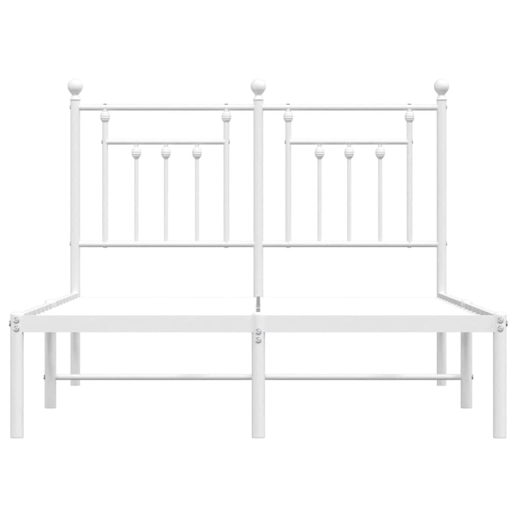 sengeramme med sengegavl 120x190 cm metal hvid