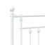 sengeramme med sengegavl 135x190 cm metal hvid