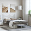 sengeramme med sengegavl 135x190 cm metal hvid