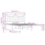 sengeramme med sengegavl 140x190 cm metal hvid