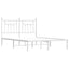 sengeramme med sengegavl 150x200 cm metal hvid