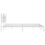 sengeramme med sengegavl 193x203 cm metal hvid