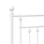 sengeramme med sengegavl 200x200 cm metal hvid