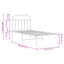 sengeramme med sengegavl 90x190 cm metal sort
