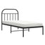 sengeramme med sengegavl 90x200 cm metal sort