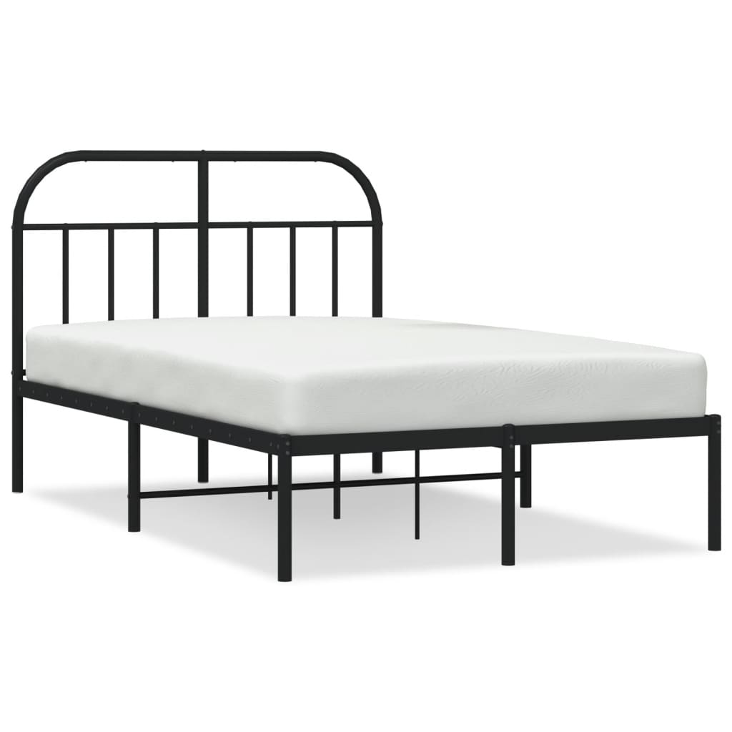 sengeramme med sengegavl 120x190 cm metal sort