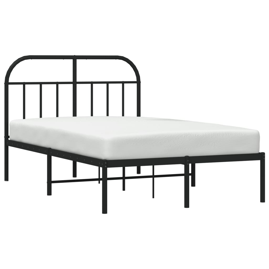 sengeramme med sengegavl 120x190 cm metal sort