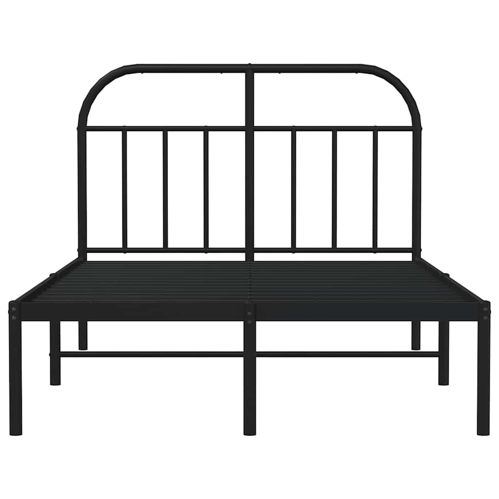 sengeramme med sengegavl 120x200 cm metal sort