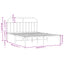 sengeramme med sengegavl 140x190 cm metal sort