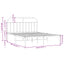 sengeramme med sengegavl 140x200 cm metal sort
