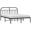 sengeramme med sengegavl 150x200 cm metal sort