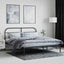 sengeramme med sengegavl 180x200 cm metal sort