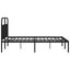 sengeramme med sengegavl 180x200 cm metal sort