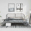 sengeramme med sengegavl 183x213 cm metal sort