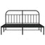 sengeramme med sengegavl 183x213 cm metal sort